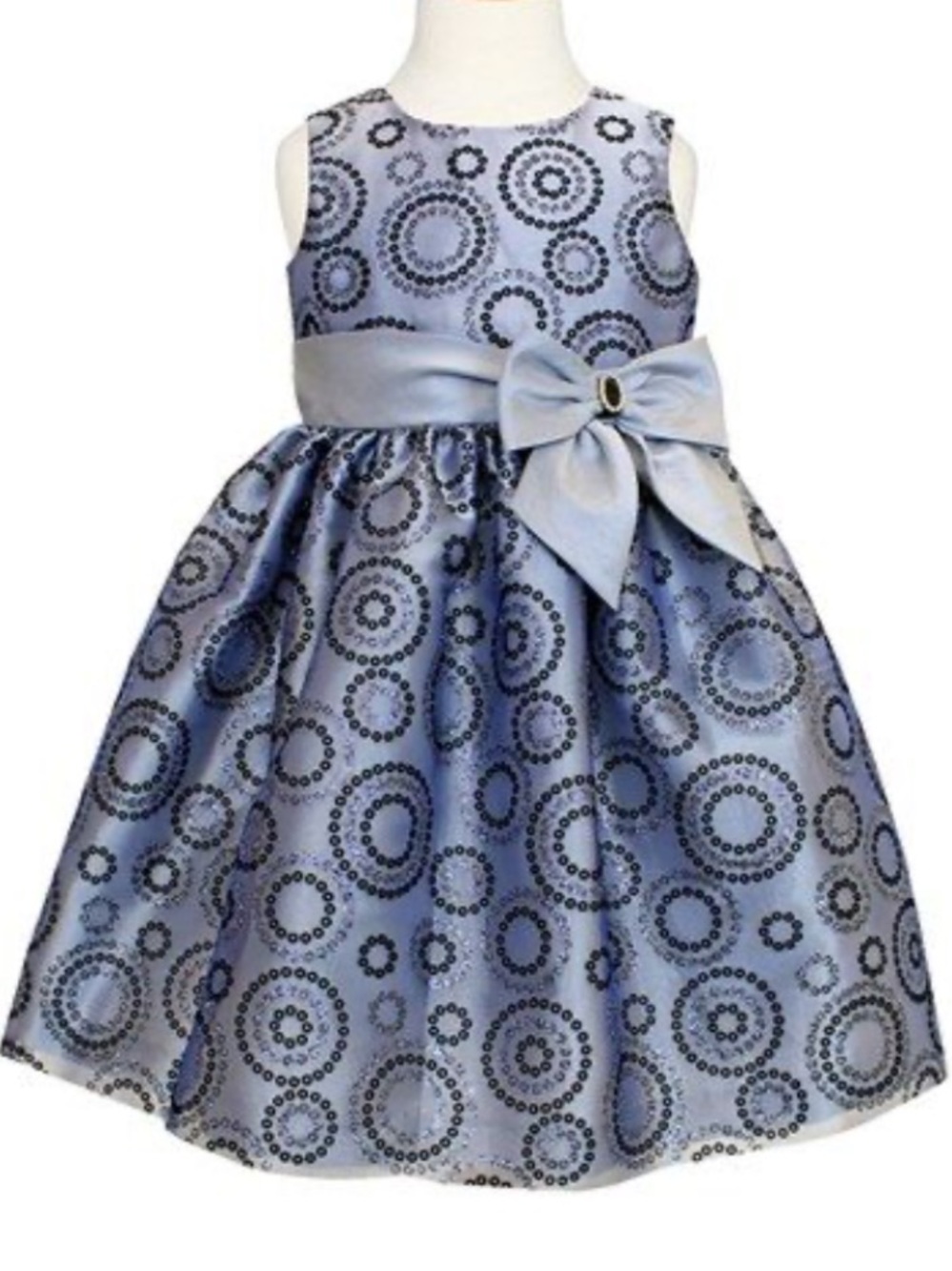 NWOT Jayne Copeland Sequin Circle-Print Party Dress